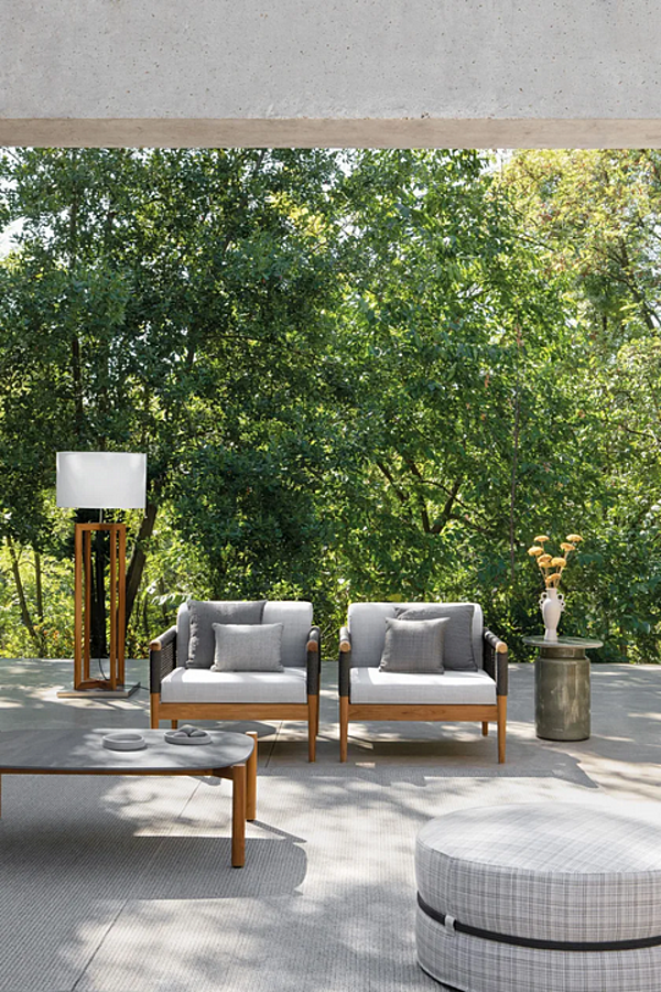 Низкий прямоугольный садовый боковой стол из дерева Atmosphera Lodge PF.OUT.LG.TCO фабрика ATMOSPHERA из Италии. Фото №4