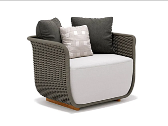Кресло с подлокотниками из ротанга Atmosphera Bellagio PF.OUT.BL.PL+PF.OUT.CXBL.PL+PF.OUT.CXBLS.PL фабрика ATMOSPHERA из Италии
