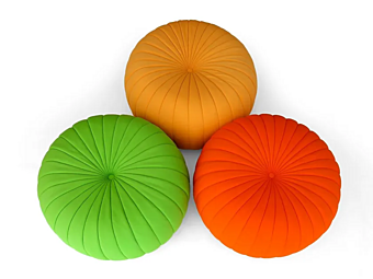 Круглый пуф из ткани GIOVANNETTI Re Sole фабрика GIOVANNETTI из Италии