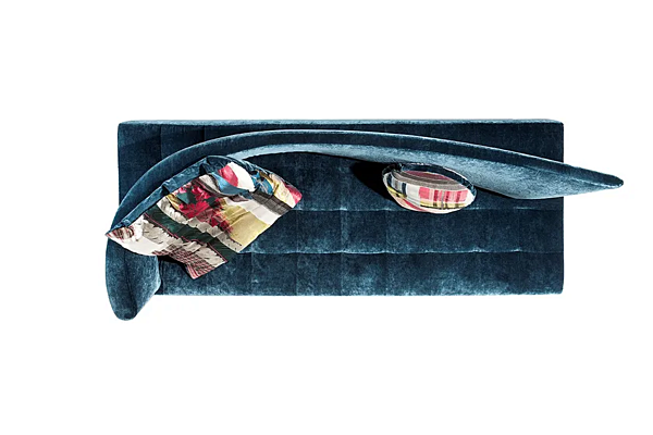Диван с обитой спинкой из ткани ERBA ITALIA Sole Luna фабрика ERBA ITALIA из Италии. Фото №4