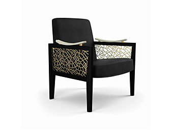 Кресло с подлокотниками из обивочной ткани DAHLIA MARIONI 02701 фабрика MARIONI из Италии