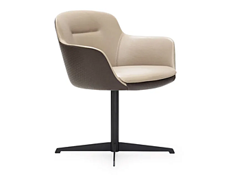 Кресло с вращающимся механизмом из оленьей кожи FORMITALIA  Kowloon фабрика FORMITALIA из Италии