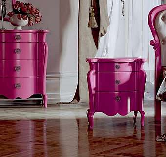 Тумбочка ALAIN - fucsia - cassetti guide blumotion