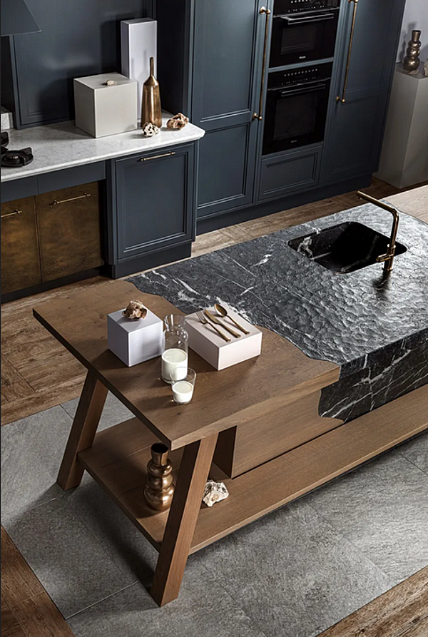 Кухня с островом из дерева MARCHI GROUP Convivium фабрика MARCHI CUCINE из Италии. Фото №8