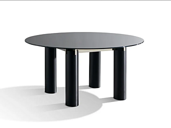 Круглый стол с стеклянной и керамической столешницей Gervasoni Daen 36 фабрика Gervasoni из Италии