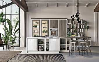 Деревянная кухня с ручками LUBE CUCINE Rebecca 3 фабрика LUBE CUCINE из Италии