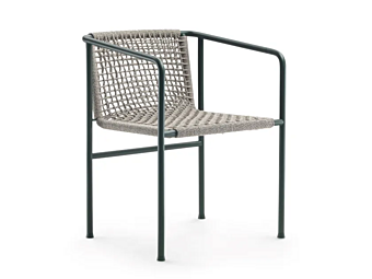 Кресло с подлокотниками из нержавеющей стали и пластика FLEXFORM OTTAVIA 2A0B1 фабрика FLEXFORM из Италии