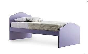 Односпальная кровать с мягкой спинкой из дерева NIDI Mino фабрика nidi из Италии