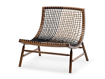 Кресло из массива дерева с мягкой спинкой SABA Sitar 8972 фабрика SABA из Италии