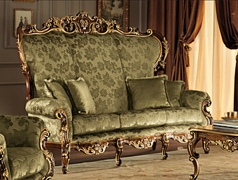 Диван на три места с мягкой спинкой из ткани MODENESE GASTONE 11420 фабрика MODENESE GASTONE из Италии