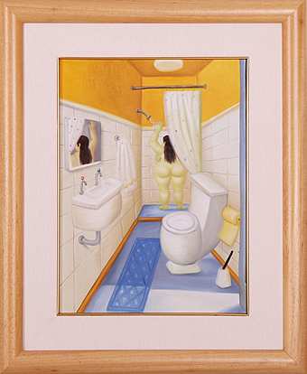 Картина итальянского художника сюжет холст, масло art. 103-c копия Fernando Botero Il Bagno   фабрика  из Италии